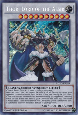 Near Mint x 1 Thor, Lord of the Aesir - LC5D-EN189 - Secret Rare - 1st Edition L-image