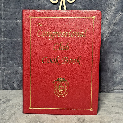 The Congressional Club Cook Book 1993 Red Faux Leather Cookbook 950 Pages-image