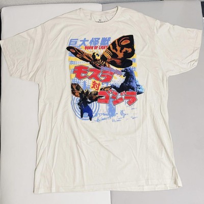 Godzilla Monstera T-Shirt XS White/Yellow Used Movie Character Tee-image