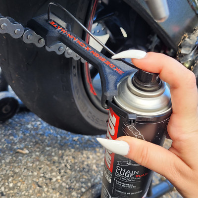 Chain-Mate Premium Motorcycle Chain Lube Tool – Carbon Fiber Polymer Composite-image