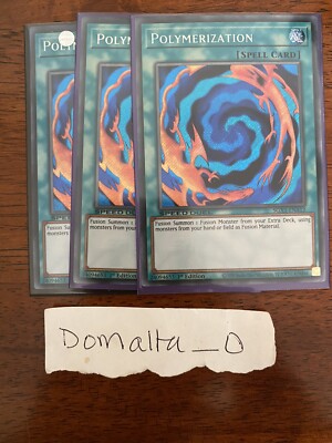3x Yugioh Polymerization SGX1-ENA12 Secret Rare Near Mint Playset-image