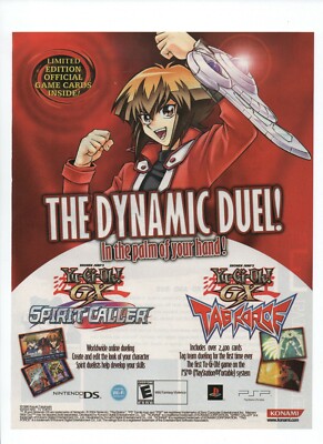 Yu-Gi-Oh GX Spirit Caller GX Tag Force 2006 Trading Card Video NDS Game Print Ad-image