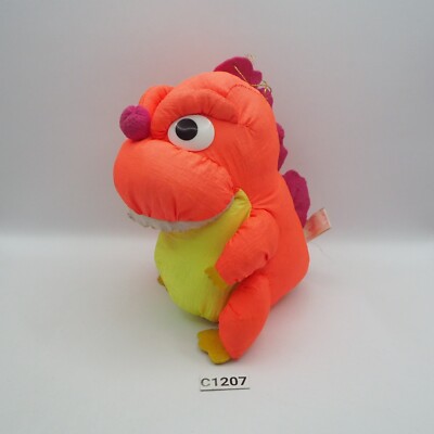 Godzilla C1207 Color Orange Taffeta Banpresto 1992 JUNK Plush 6