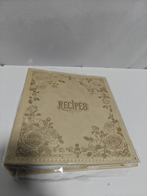Recipe Book For Your Own Recipes, Ring Binder with with PU Faux Leather Cover-image
