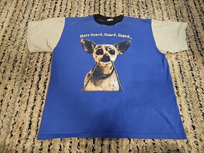 Vtg 90s Taco Bell Godzilla Movie Promo XL T-shirt Blue/Grey-image