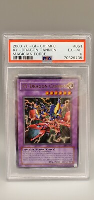 YUGIOH PSA 6 EX-MT 2003 XY-Dragon Cannon MFC-051 Ultra Rare Unlimited -image