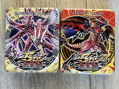 2010 KONAMI YU-GI-OH! RED NOVA DRAGON & MAJESTIC RED DRAGON EMPTY TINS 5DS-image