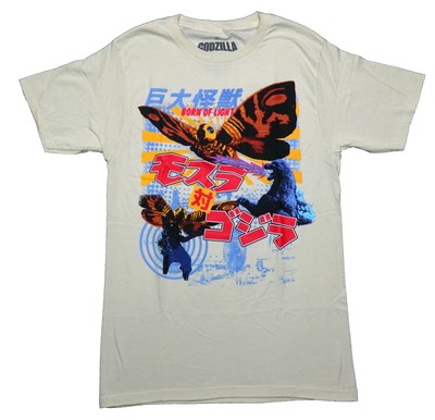 Godzilla New Adult T-Shirt - Mothra & Red Kanji Born of Light-image