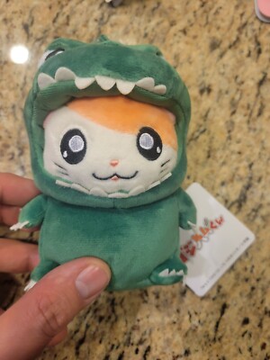 New Godziham-kun Sanei Boeki GODZILLA Hamtaro Plush Doll Stuffed toy green Japan-image