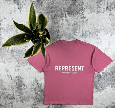 Represent Clo. Owners Club Pink Rap Hip Hop Graphic Cotton Jersey T Shirt Tee-image