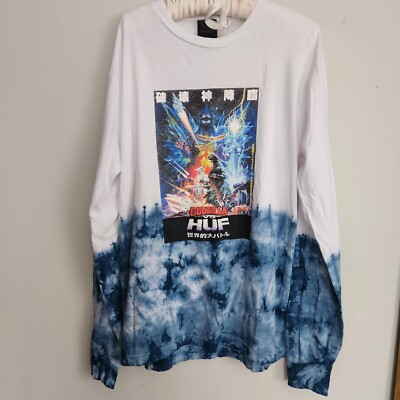 HUF x Godzilla T-Shirt men's Small Long Sleeve Graphic Crew Neck Skate  M8-image
