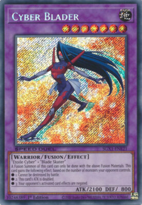 Cyber Blader - SGX1-ENE21 - Secret Rare - 1st Edition NM YuGiOh!  Speed Duel GX:-image