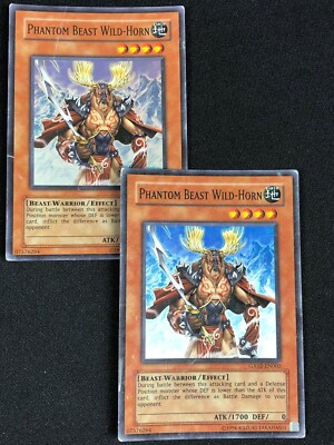 YUGIOH PHANTOM BEAST WILD-HORN GX02-EN002 SUPER X2 HP/CREASES-image