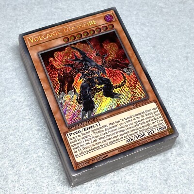 Yugioh GX Axel Brodie Premium 57 Card Deck Volcanic Doomfire Rocket + Extras-image