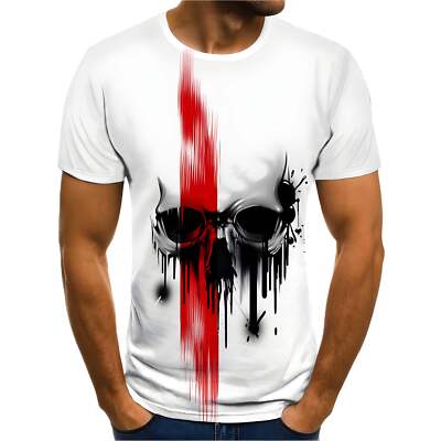 Summer Short Sleeve Printed Fashion T-Shirt for Men, 3D Effect Digital Print, Ca-image