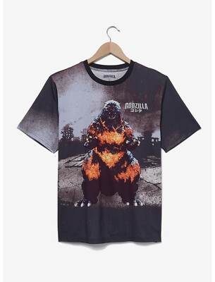 Godzilla Fiery Faded T-Shirt — BoxLunch Exclusive XL-image