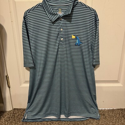 Chubbies The Fired Up Godzilla Polo Shirt Stretch Performance Mens Large NWOT-image