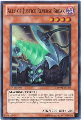 Yu-Gi-Oh Card - HA02-EN050 - ALLY OF JUSTICE REVERSE BREAK (super rare holo) NM-image
