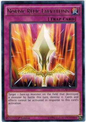 3 x Nordic Relic Laevateinn - LC5D-EN199 - Rare - 1st Edition Near Mint, English-image