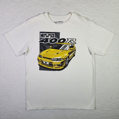 Nissan Skyline GT-R Nismo 400R T-shirt Medium White JDM Legend Automotive Japan-image