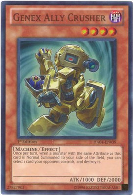 Yu-Gi-Oh Card - HA04-EN039 - GENEX ALLY CRUSHER (super rare holo) - NM/Mint-image