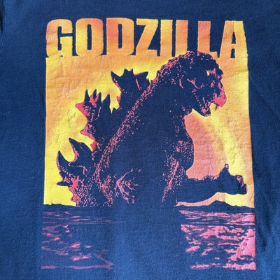 GODZILLA Flaming Sunset Officially Licensed T-Shirt. MEDIUM (NV) TOHO Preowned-image