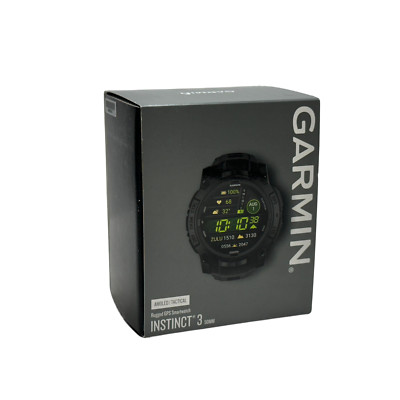 Garmin Instinct 3 Tactical Smartwatch Amoled 50mm GPS Rugged Outdoor Black-image