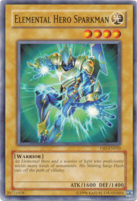Elemental Hero Sparkman - YSD-EN010 - Common - Unlimited Edition x1 - Lightly Pl-image