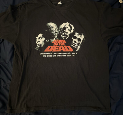 Vintage 2000's Zombie Movie Dawn of The Dead Film Promo George A. Romero T Shirt-image