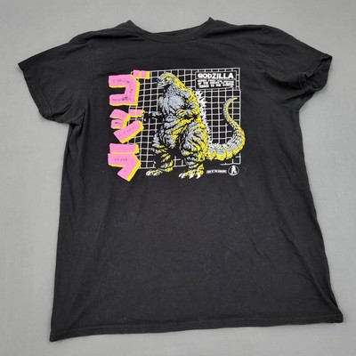 Godzilla Shirt Mens Medium M Short Sleeve Crew Neck Graphic Pullover Knit Black-image