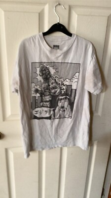 Godzilla Rare Toho Pop Art Lichtenstein grayT Shirt Screaming Lady Size medium-image