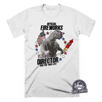 Funny 4th Of July Shirt, Official Fireworks Director TShirt, Mens Godzilla Shirt-image