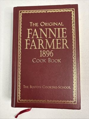 Book: Original Fannie Farmer 1896 Cookbook Commemorative Edition 2002 Gilt Pages-image