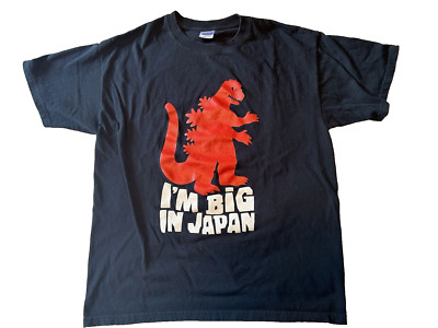 Godzilla Shirt Adult Large, Black with Red & White Graphics, Short-Sleeve Gildan-image