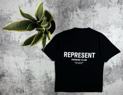 Represent Clo. Owners Club Black Rap Hip Hop Graphic Cotton Jersey T Shirt Tee-image
