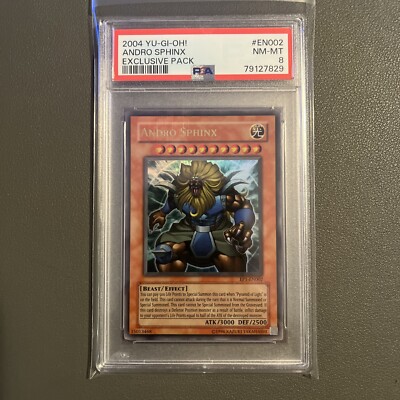 YUGIOH PSA 8 NM-M 2004 Andro Sphinx EP1-EN002 Ultra Rare-image