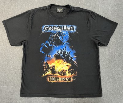 Teddy Fresh X Godzilla Collab Men Black Crew T-Shirt King Of Monsters Sz XXL 2XL-image