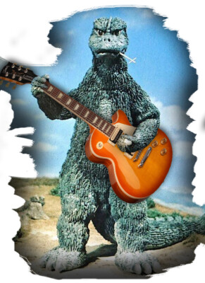 Godzilla in Color Monsters of Rock t-shirt100% cotton-image