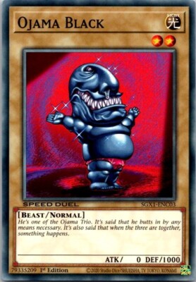 Ojama Black SGX1-ENC03 Speed Duel GX: Duel Academy Box 1st Edition-image