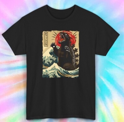 Japanese Art Godzilla T-Shirt | Retro Monster Graphic Tee S-5XL-image