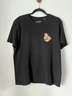Yeaaah Studio Godzilla Kaiju Ramen Art T-Shirt Front And Back Print Size Medium-image