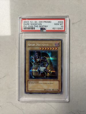 Yugioh! PSA 10 2003 Dark Magician PCY-004 Prismatic Secret Rare Promo-image
