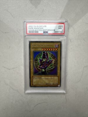 Yugioh! PSA 9 2002 Dark Magician LOB-005 Ultra Rare Unlimited OG-image