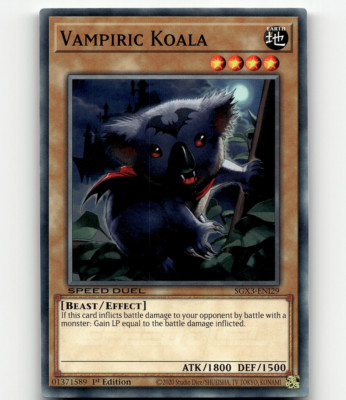 Yugioh Vampiric Koala Speed Duel GX: Duelists of Shadows-image
