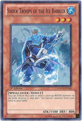 Yu-Gi-Oh Card - HA03-EN018 - SHOCK TROOPS OF THE ICE BARRIER (super rare) NM-image