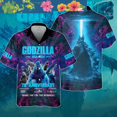 Godzilla 70 Years Of The Memories 1954-2024 Hawaiian Shirts-image