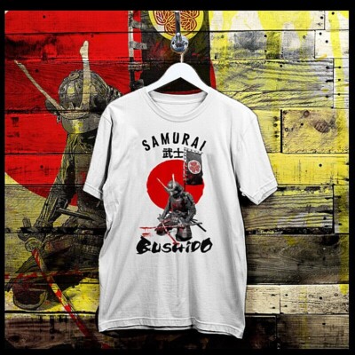 Samurai T-Shirt Bushido Code Ronin Hanzo Warrior Japanese Kanji Edo S-2XL-image
