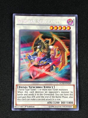 YUGIOH STYGIAN SERGEANTS LC5D-EN243 1ST SECRET-image