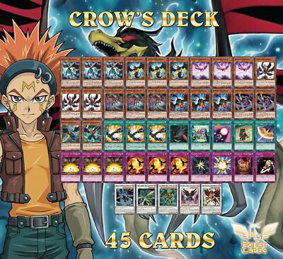 5D's! Complete Crow Hogan Deck! Armor Master + Black Winged Drago *Hot* + Bonus!-image
