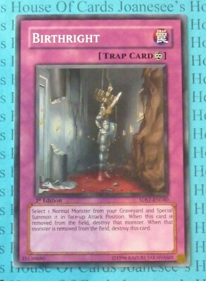 Birthright 5DS1-EN040 Yu-Gi-Oh Card 1st Edition New-image